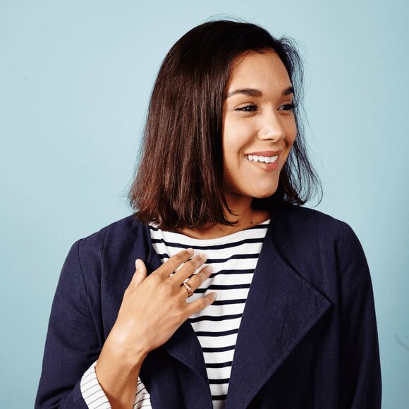 Handmade Brass Ribbon Ring - Picture 3 of 3